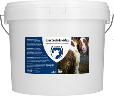Excellent Electrolyten-Mix – 10 kg - Dieetvoer - Ter ondersteuning van de fysiologische spijsvertering – Geschikt voor kalveren, biggen, lammeren, geitenlammeren en veulens