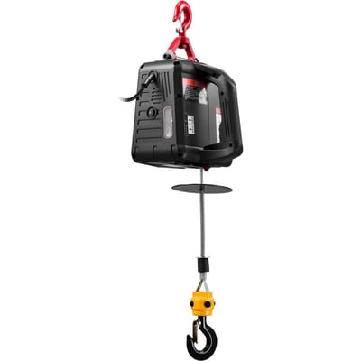 Treuil Treuil Électrique 2-en-1, Capacité 500 kg, Treuil de Levage Portable 1500W, Hauteur de Levage 7,6 m, 5 m/min avec Télécommande Manuelle et Sans Fil