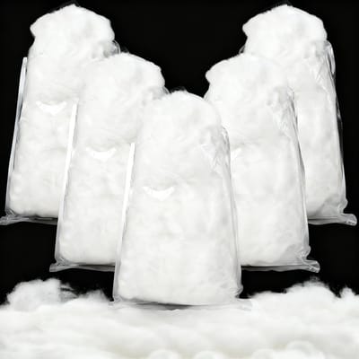 Vezelvulling Polyester - Pluisvulling Hoge Veerkracht - Kussens Vullen - Machine Wasbaar - 800 gram Totaal - Wit
