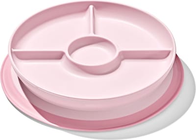 OXO tot Stick & Stay Bord met 3 vakjes - Babybord - Kinderbord - Bordje zuignap - Baby servies - Blossom