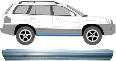 Reparatie dorpel voor Hyundai Santa Fe 2001-2006 / Links = Rechts (symmetrisch)