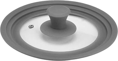 Universeel Glas Deksel - Pan Deksel Vervanging - Koken en Bakken - Met Stoomafvoer - 30 cm - Grijs