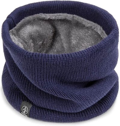 Livano Nekwarmer - Dames - Fleece - Motor - Bandana - Masker - Colsjaal - Sjaal - Gewatteerd - Skiën - Warm - Herfst - Marine Blauw