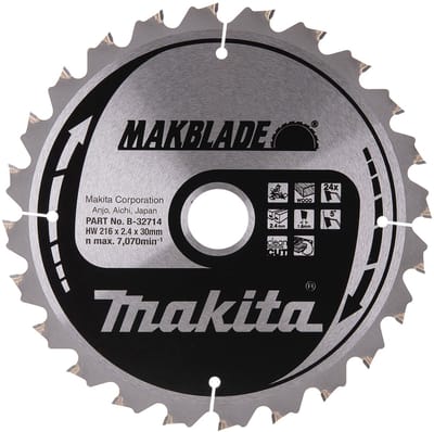 Makita B-32714 Afkortzaagblad Hout | Makblade | 216 x 30 mm | 24-tands