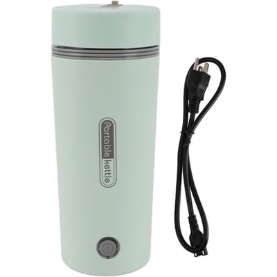 Reis Waterkoker 300W 350ml RVS Automatische Isolatie Draagbaar Mini Heet Water lichtgroene kleur
