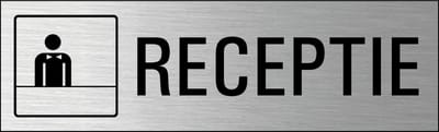 Receptie deurbordje met zelfklevende strip
