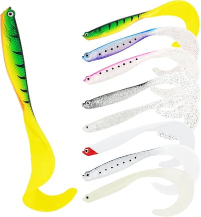 Zachte Vis Lokaas - Rubber Vis - Salar Vissen - Realistische Beweging - 12 cm 8 Stuks - Multicolor
