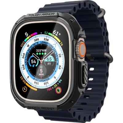 Spigen Tough Armor™ Case voor de Apple Watch Ultra / Ultra 2 / Ultra 3 - 49 mm - Zwart