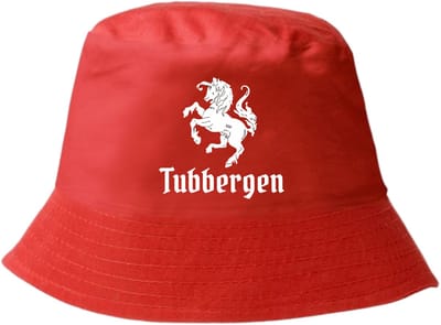 Bucket hat Twente gepersonaliseerd - Gepersonaliseerd met eigen tekst - Twente - Festival - rood