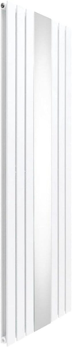 Paneelradiator Met Spiegel - Verticale Verwarmer - Ruimte Verwarmen - Hoge Warmteafgifte - 1800mm x 565mm - Wit