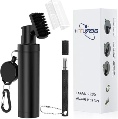 Golfclub Reinigingsborstel - Golf Accessoire - Golfclubs Schoonmaken - 360° Waterafgifte - 2159 cm - Zwart