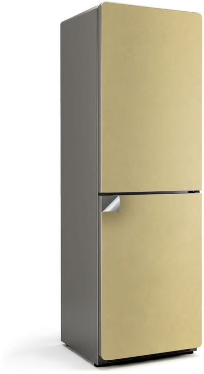 Wallfluent Koelkaststickers - pastelgeel Koelkast Folie - 60 cm x 190 cm - Pastelgeel Koelkaststickers - Zelfklevende Koelkaststicker - Koelkast Decoratie - Koelkast Wrap - Koelkast Makeover