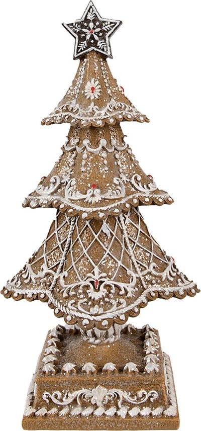 Clayre & Eef Kerstdecoratie Kerstboom 32 cm Bruin Polyresin