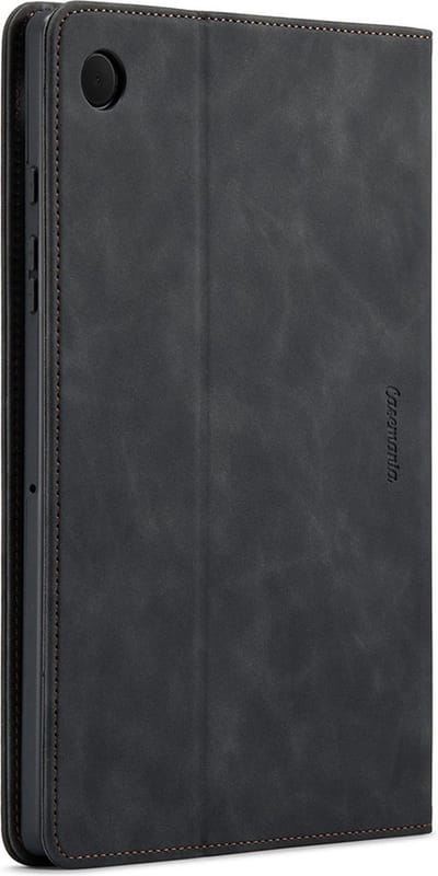 CaseMania Bookcase hoesje geschikt voor Samsung Galaxy Tab A9+ - Effen Zwart - Kunstleer