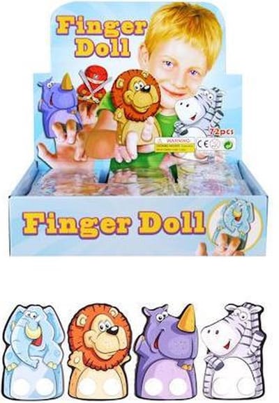 72 Stuks - Vinger Dieren Figuren - Uitdeelcadeautjes - Vinger poppen - Uitdeel - traktatie voor kinderen -Jongens - Meisjes