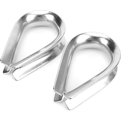 2 stuks 20mm M20 Roestvrijstalen Draadkabel Vingerhoeden voor 20mm Diameter Draadkabel white