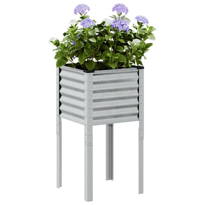 vidaXL - Plantenbak - 45x45x88 - cm - gegalvaniseerd - staal