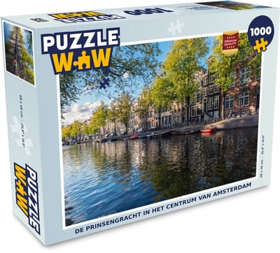 Puzzel De Prinsengracht in het centrum van Amsterdam - Legpuzzel - Puzzel 1000 stukjes volwassenen