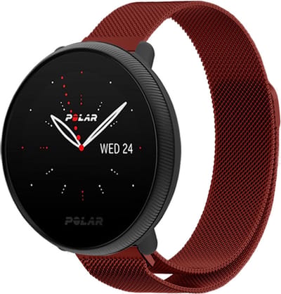 Strap-it Luxe Milanese bandje - geschikt voor Polar Ignite / Ignite 2 / Ignite 3 / Unite / Pacer - rood