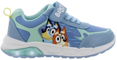 Bluey - Schoenen voor jongens met lichtjes - Bingo en Bluey Sneakers voor kinderen met klittenband - Lichtgevende kindersneaker - Maat 24 - Blauw