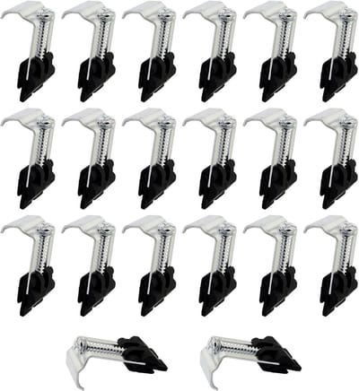 Onderbouw Wastafel Clips - Keuken Gootsteen Klemmen - Wastafel Bevestigen - Corrosiebestendig Staal - 20 Stuks - Zwart