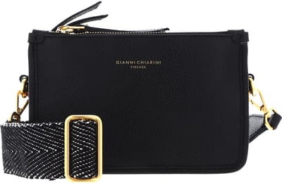 GIANNI CHIARINI Leren Schoudertas Avondtas Debbie Shoulderbag Nero Zwart