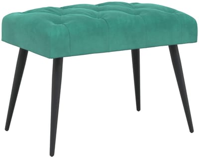 vidaXL Bank met knoopverstelling Turquoise 60 x 40 x 45 cm Fluweel