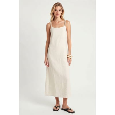 Katoenen Poplin Midi Slippak
