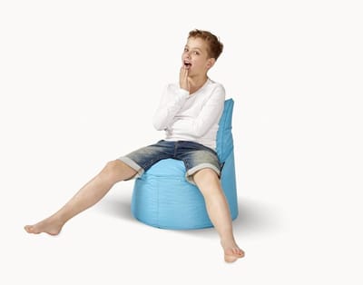 Zitzak - Beanbag comfort - Ontspannen zitten - Waterafstotende stof - 55x55x63cm - Aqua blauw
