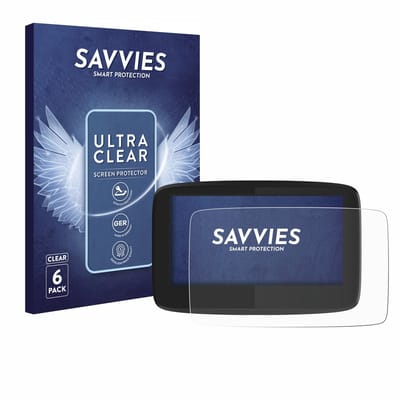 Savvies - Screenprotector voor TomTom GO 620 - Folie Beschermfolie transparant 6 Stuks