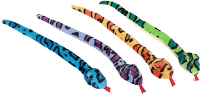 PIA Soft Toys - Set van 4 Pluche Slangen Knuffels - 4 ass. - 60 cm