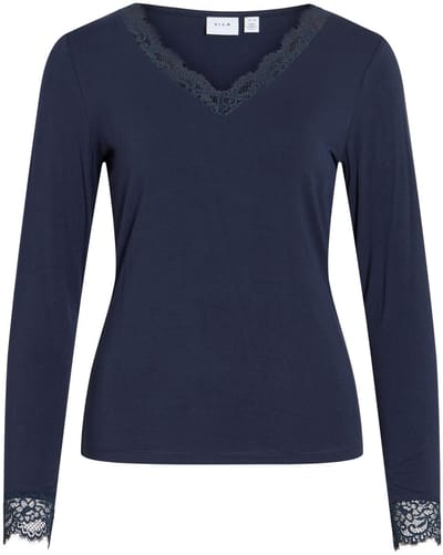 VILA Top met lange mouwen VICLURA V-hals
