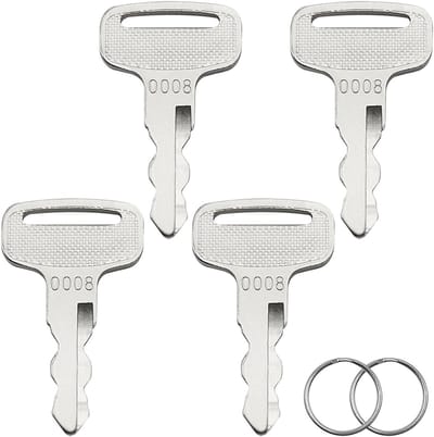 Set van 4 Golfkar Sleutels met Vervangende Steeksleutel en 2 Sleutelhangers voor Onderhoud en Reparatie