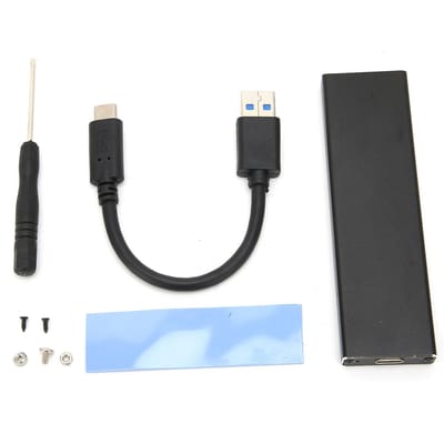 Harde Schijf Behuizing USB3.1 naar NVME Zwart 104x30x9mm Aluminiumlegering TypeC Behuizing RTL9210 (Niet inbegrepen white