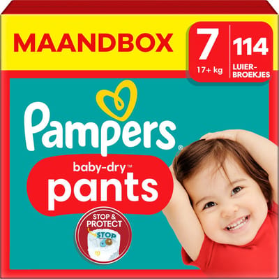 Pampers - Baby Dry Pants - Maat 7 - Maandbox - 114 stuks - 17+KG