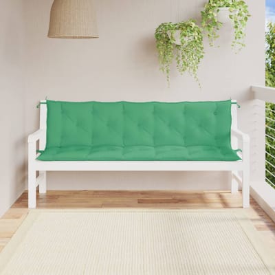 vidaXL - Tuinbankkussens - 2 - st - 180x50x7 - cm - oxford - stof - groen