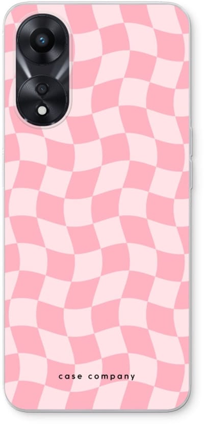 Case Company® - Hoesje geschikt voor Oppo A78 5G hoesje - Grid Roos - Soft Cover Telefoonhoesje - Bescherming aan alle Kanten en Schermrand