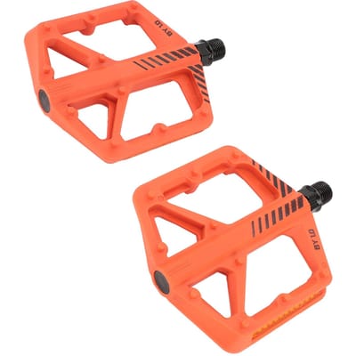 Fietspedaal Boron Stalen As Nylon Vezel Antislip Getand Nagelontwerp Racefiets Plat Pedaal Orange oranje