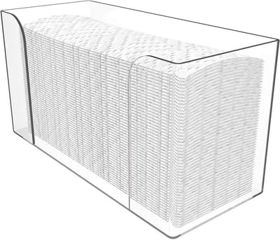 Acrlyieke Papieren Handdoekdispenser voor aanrecht - Geschikt voor Z-vouw en C-vouw