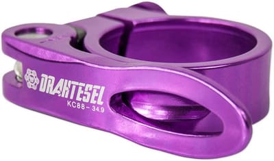 Snelspanner Zadelpenklem - Hoogwaardige Aluminium Klem voor Fietsen (31,8 mm, Paars)