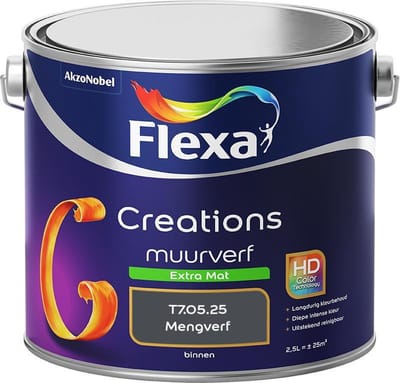 Flexa - Creations Muurverf Extra Mat - T7.05.25 - Mengverf - 2,5 L