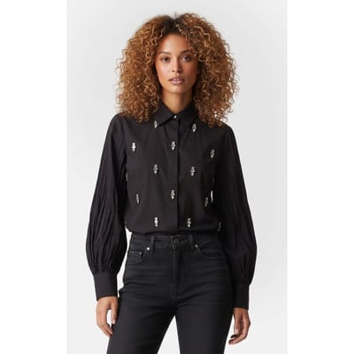 Karl Lagerfeld Embellished Blouse Black Taglia: 38 | Magliette intime Outlet | Donna | Nero