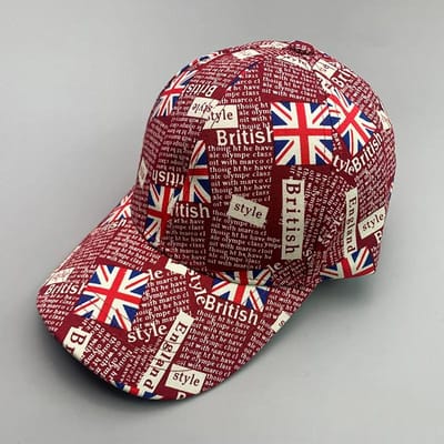 Nouveaux Casquettes de Baseball Classiques Drapeau UK Graffiti Hommes Femmes Coton Lettre Respirant Streetwear Mode Sport Doux Décontracté Hip Hop 54-60cm&>8Y black