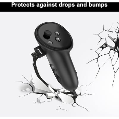 Couvre-poignée de contrôleur avec dragonne réglable anti-perte Compatible pour les accessoires Quest 3 violet