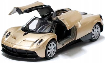 Welly Pagani Huayra Modelauto Goud - Schaal 1:34-1:39, Openende Deuren