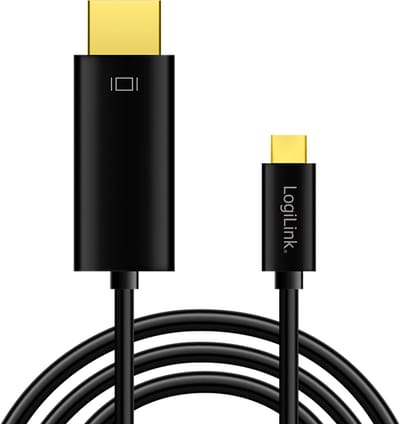 LOGILINK Professional USB Type-C-kabel, C/M naar HDMI-A/M, 4K/60 Hz, zwart, 1,8 m