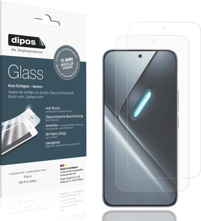 dipos – 2x Matte Pantserfolie geschikt voor Poco X8 Pro Max | 9H Screenprotector