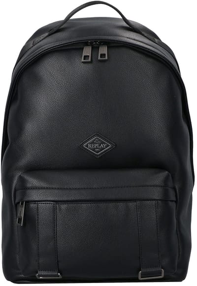 REPLAY vrijetijdsrugzak rugzak met laptopvak Backpack Black zwart