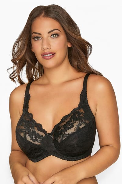 Yours Kanten Stretch Bh Met Beugel In Zwart Bestsellersize 115C
