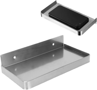 Wandplanken voor de badkamer, telefoonhouder voor toiletten, roestvrijstalen wandmontage 185x90mm